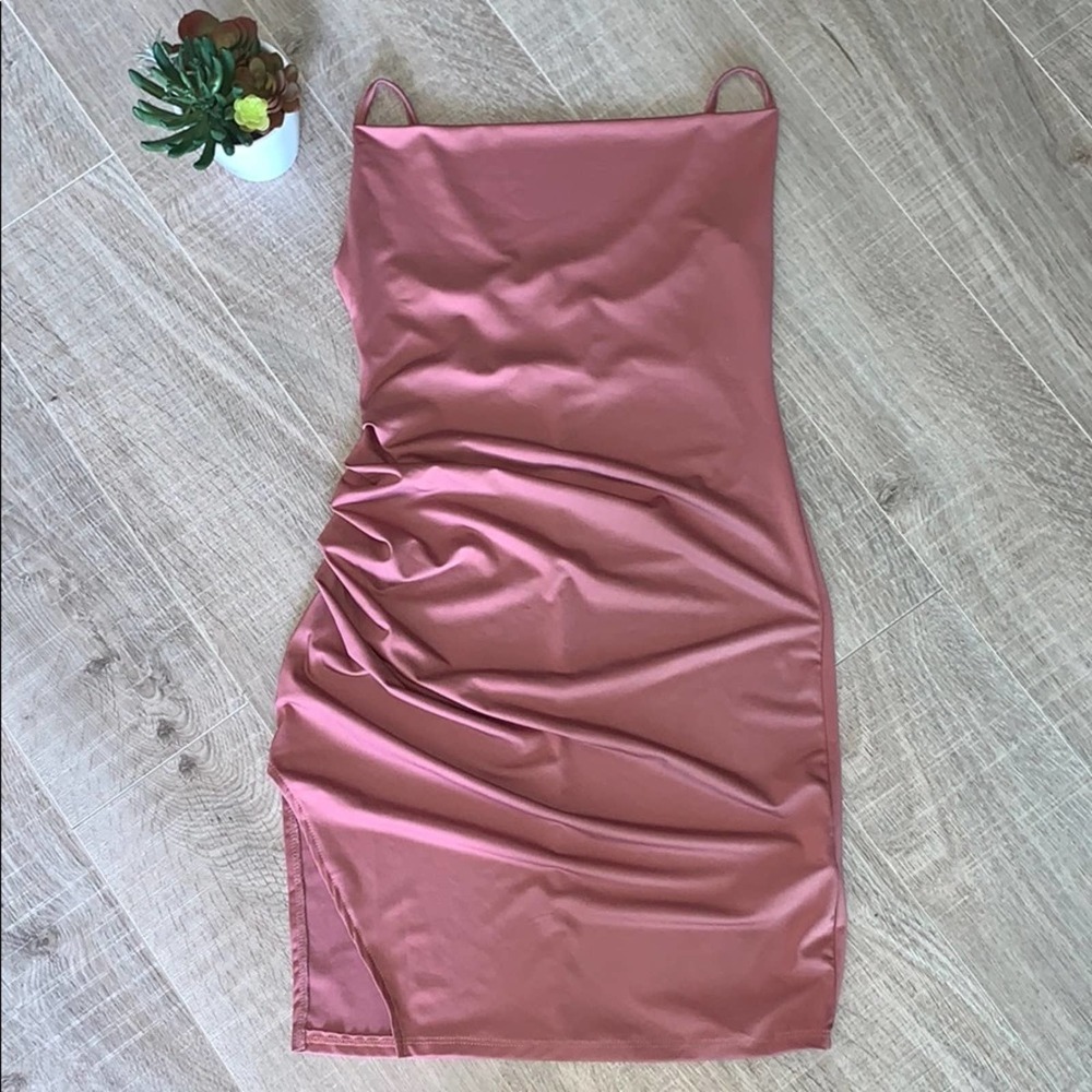 Blue Blush Rushed Bodycon Dress Size Medium